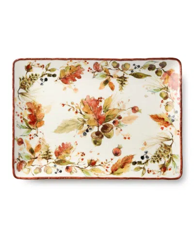 Certified International Autumn Meadows Rectangular Platter In Multi