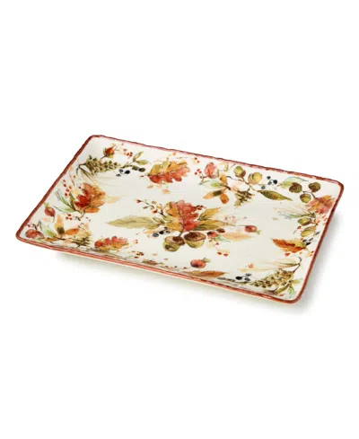 Certified International Autumn Meadows Rectangular Platter In Multi
