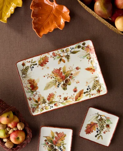 Certified International Autumn Meadows Rectangular Platter In Multi