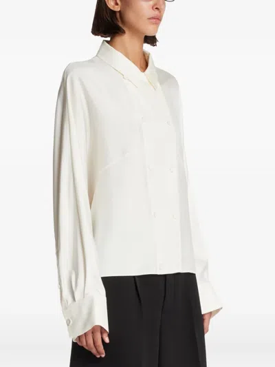Rohe Double-breasted Blouse In White