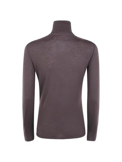 D Exterior D. Exterior Sweater Basic Merino Turtle Neck In Brown
