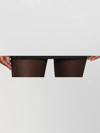 Gucci Solid Color Flared Umbrella Skirt In Black