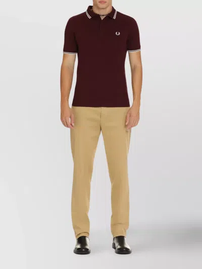 Dondup Cotton Regular-fit Straight-leg Trousers In Brown