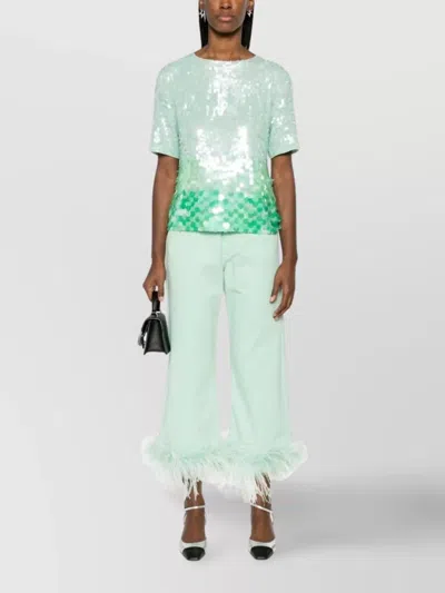 P.a.r.o.s.h Sequined Gradient Top Keyhole Back In Multi