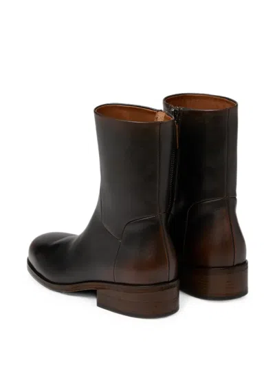 Marsèll Gnocco Burnished Leather Ankle Boots In Multi