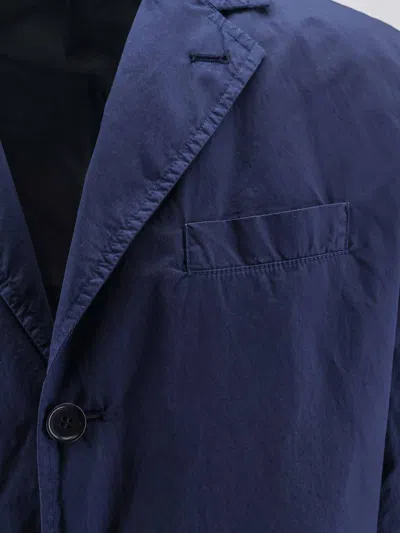 Aspesi Single-breasted Long-sleeved Suit Jacket In Blue