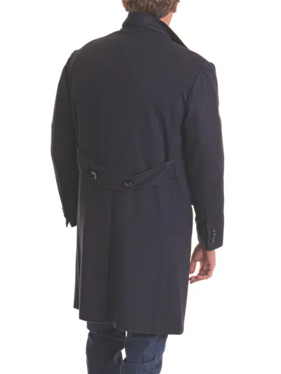 Kiton Coat In Blue