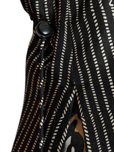 Max Mara Silk Stripe Short-sleeve Blouse In Multi