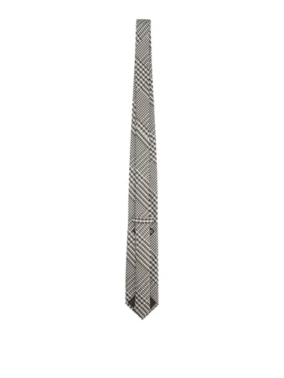 Tom Ford Printed Silk Tie In Multicolour