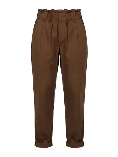 Black Label Elasticated-waist Cargo Pants In Brown