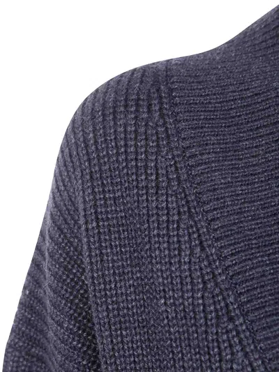 Y's Ribbed Wool Long Sweater In Multi