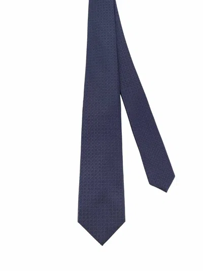 Kiton Silk Tie In Blue