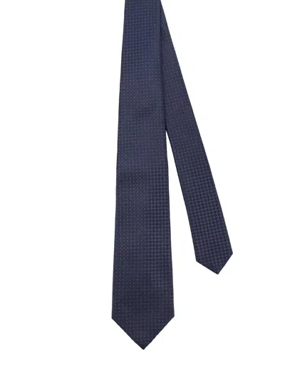 Kiton Silk Tie In Blue
