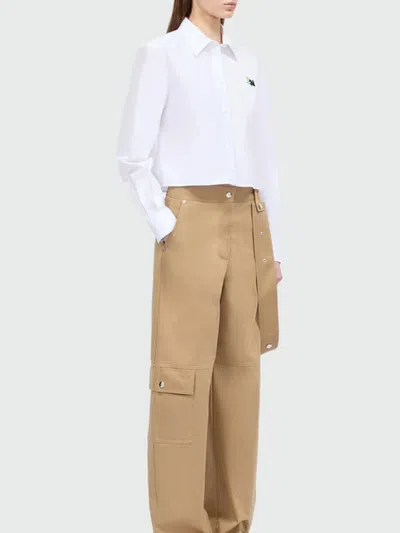 Msgm Logo Shirt In White