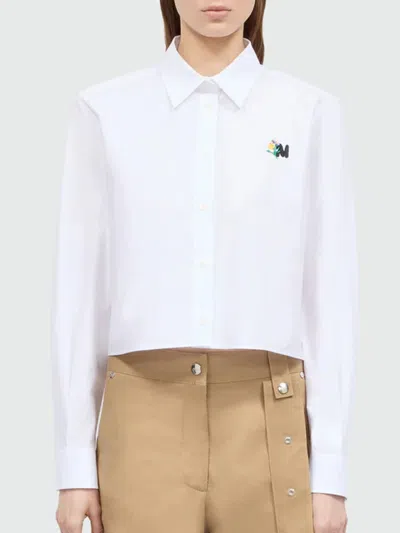 Msgm Logo Shirt In White
