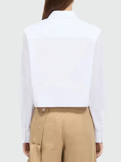 Msgm Logo Shirt In White