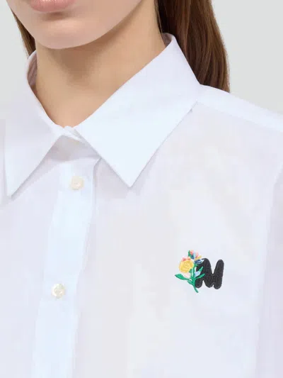 Msgm Logo Shirt In White
