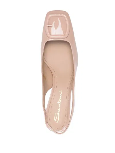 Santoni Lemon Sling Back In Multi