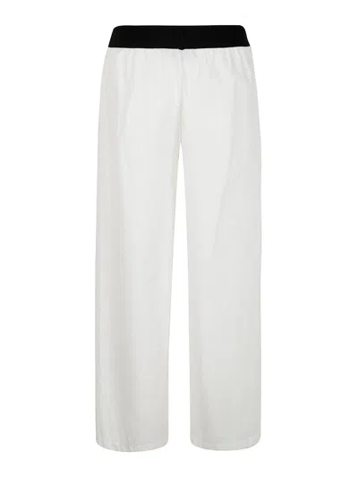 Maria Calderara Polyester Trousers In White