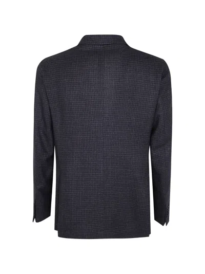 Tagliatore Single-breasted Wool Blazer In Black