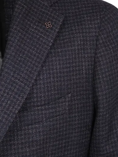 Tagliatore Single-breasted Wool Blazer In Black
