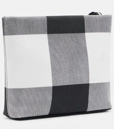 Givenchy Logo Checked Pouch In Black