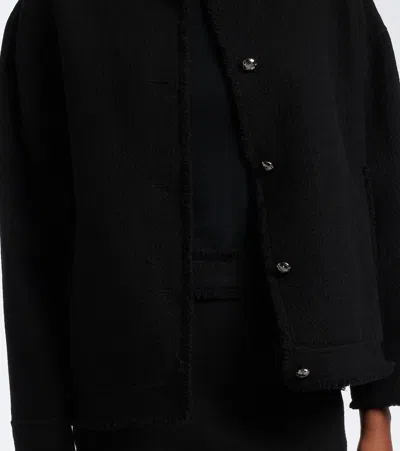 Max Mara Virgin Wool Jacket In Black