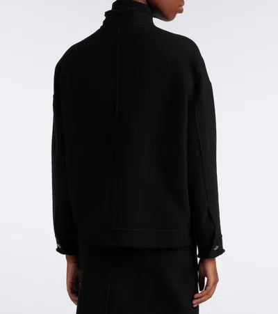 Max Mara Virgin Wool Jacket In Black