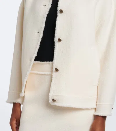 Max Mara Palmizi Button-up Jacket In White