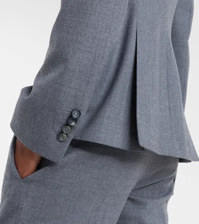 Alexander Mcqueen Wool Blazer In Gray