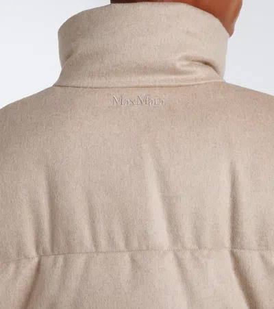 Max Mara Reversible Cashmere Down Jacket In Neutral