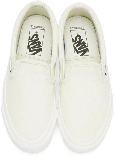 Shop Vans Off-white Og Classic Lx Slip-on Sneakers