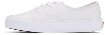 Shop Vans White Leather Og Authentic Lx Sneakers
