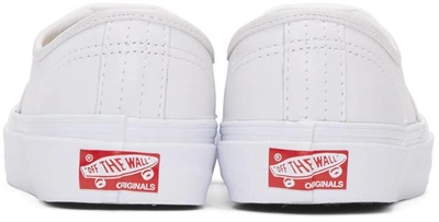 Shop Vans White Leather Og Authentic Lx Sneakers