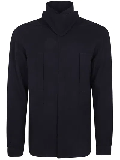 Rick Owens Wool Single Breasted Coat In Black