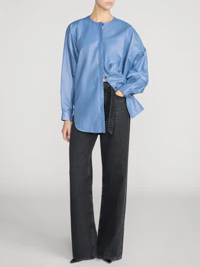 Frame Wide-leg Cropped Jeans In Deco In Black
