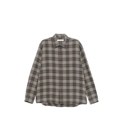 Sunflower Studio Checked-pattern Shirt In Grey/brown