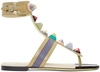 FENDI Taupe Rainbow Thong Sandals