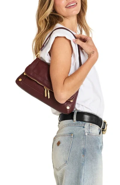 Hammitt Medium Beverly Leather Shoulder Bag In Burgundy