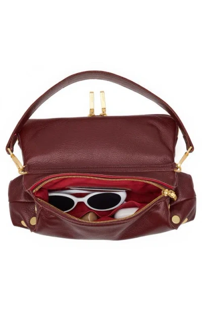 Hammitt Medium Beverly Leather Shoulder Bag In Burgundy