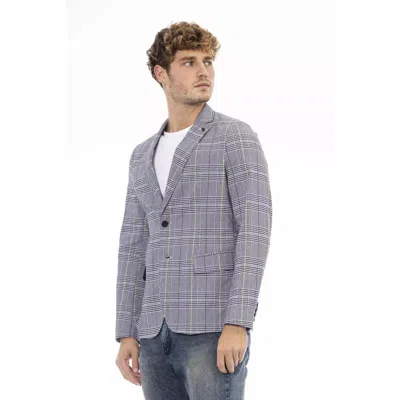 Distretto12 Blue Polyester Men's Blazer In Blue