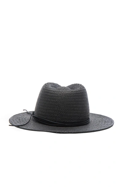 Shop Rag & Bone Packable Straw Fedora In Black