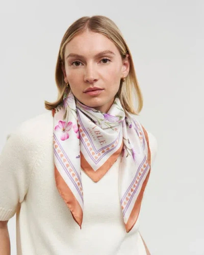 Fable England Penelope Medium Square Scarf In Multi