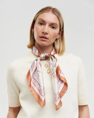 Fable England Penelope Medium Square Scarf In Multi