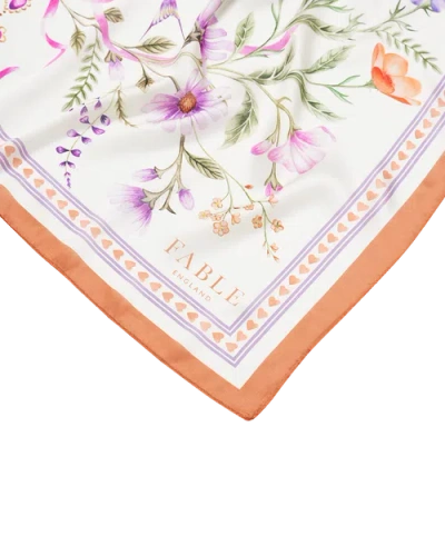 Fable England Penelope Medium Square Scarf In Multi