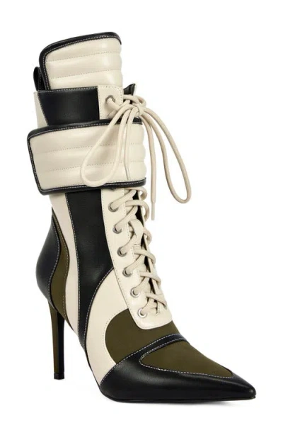 Azalea Wang Amada Pointed Toe Bootie In Multi