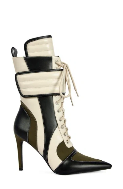 Azalea Wang Amada Pointed Toe Bootie In Multi