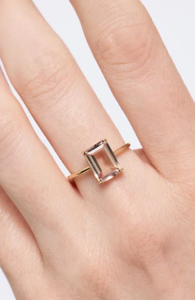 Ana Luisa Solid Yellow Gold Light Pink Sapphire Spritz Ring In Pink