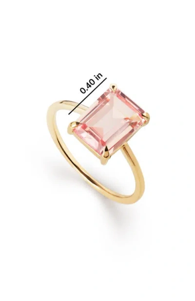 Ana Luisa Solid Yellow Gold Light Pink Sapphire Spritz Ring In Pink