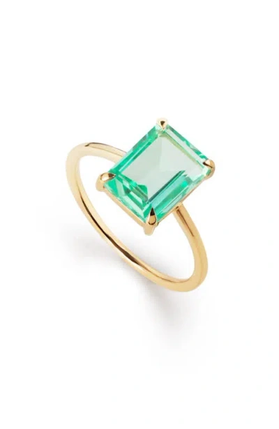 Ana Luisa Solid Yellow Gold Green Sapphire Spritz Ring In Gold